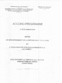 Accord programme entre le gouvernement togolais